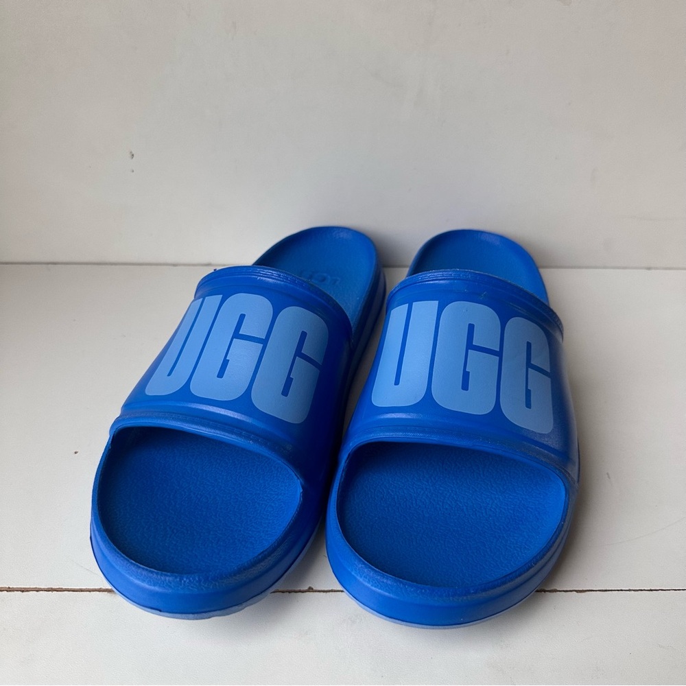 UGG Mens Navy Blue Wilcox Slip On Sandals Preowned Size:14